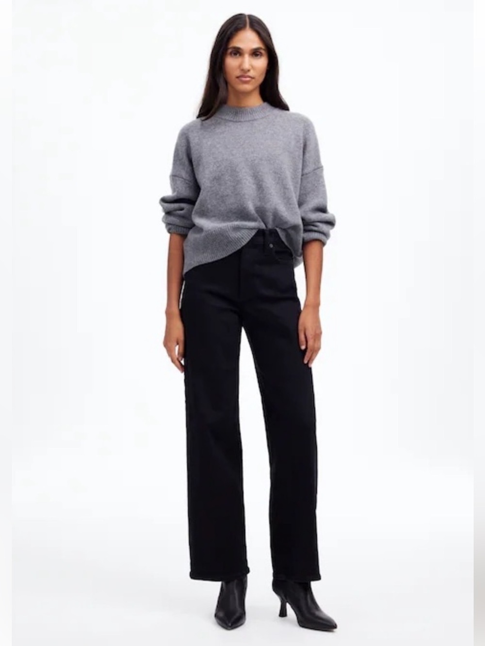 Madewell Black Perfect Vintage Wide-Leg Jeans